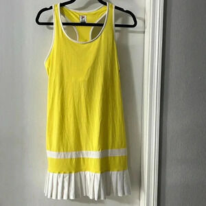 Fila Yellow and White Pleated Pickleball/Tennis/ Sundress